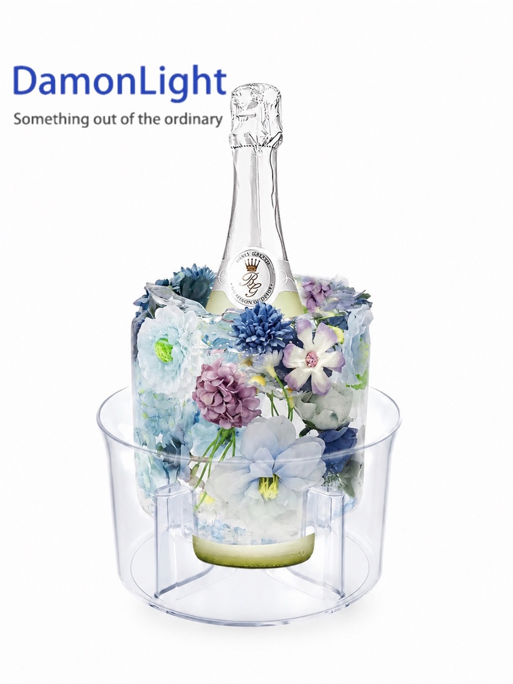 DAMON LIGHT Ice Mold, DIY Add Floral or Fruits Decor for Party Special Event - Picture 1 of 14